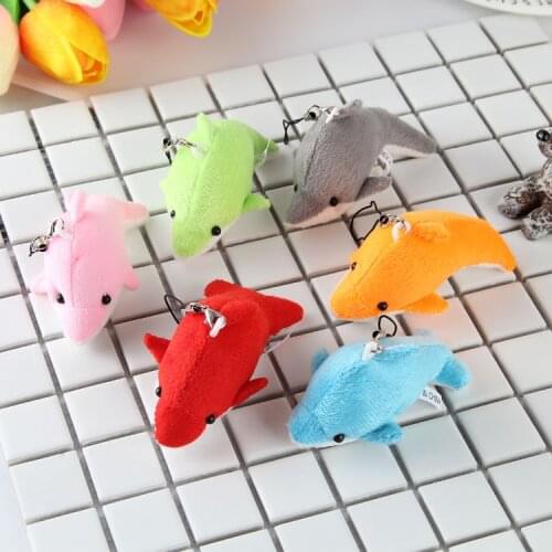 Mini Cute Animals Plush Toys 8cm Kawaii Dolphin Keychain Gift Shark Plush Stuffed Toy Doll KidS Small Plush Animals