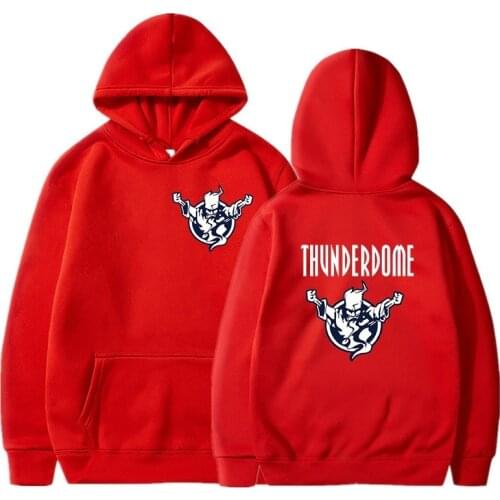 2 Sided Printing Thunderdome Mens Hoodies Funny Hip Hop Teens Sweatshirt Unisex Hoodies Hardcore Cool Pullovers Tops Female
