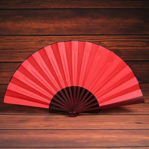 1 pc 27cm fan Men Folding Bamboo Blank black Fan Wedding Party Gift Hand Fans Collection