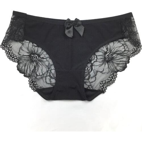 Lovely sexy female underwear lace edge breathable triangle traceless comfortable low waist bottom pants pants 15042