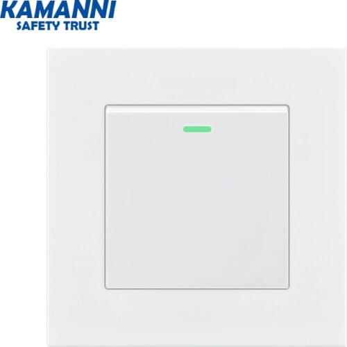 Hidden Luxury Switch Wall Lamp Flame Retardant PC Panel Switch 1 2 3 Gang 1/2 Way Large Panel EU Standard Interrupter 16A Switch