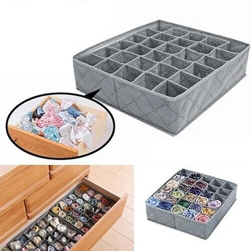 Bra Organizer Storage Box Separated Box For Underwear Foldable organizer Drawer Separators Tie Scarf Socks Closet Organizer