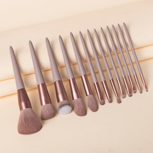 Wholesale private label personal 13pcs high quality point makeup brushes complete kit Eyebrow brush makeup brushes complete kit