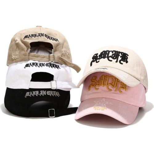 Casual Embroid Wash Retro Baseball Cap Letter Hat Women Men Cotton Hat Casual Sun Hat Outdoor Sports Leisure Warm Caps