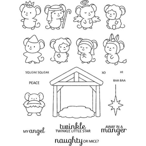 Christmas mouse Transparent Clear Stamp for DIY scrapbooking/Card Making C712