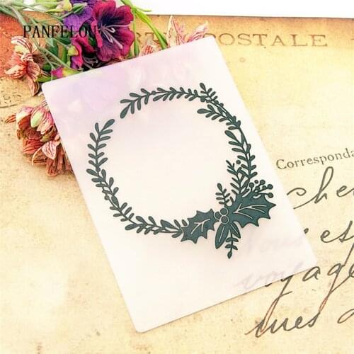 Christma 10.5x14.8 Pin wreaths wreaths Embossing folders Plastic Scrapbooking DIY Template Fondant Cake Photo Album Card Making