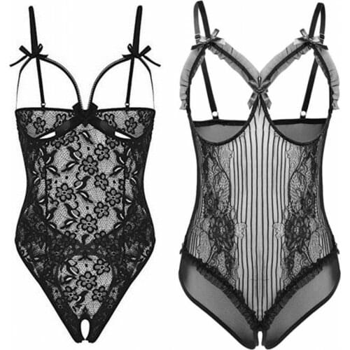 S M L XL 2XL Large Size Sexy Lingerie Hot Women Exposed Breast Erotic Underwear Lace Teddy Lenceria Sexy Costumes Porno Nuisette