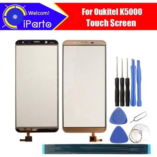 5.7 inch Oukitel K5000 Touch Screen Glass 100% Guarantee Original New Glass Panel Touch Screen For K5000 + tools+Adhesive