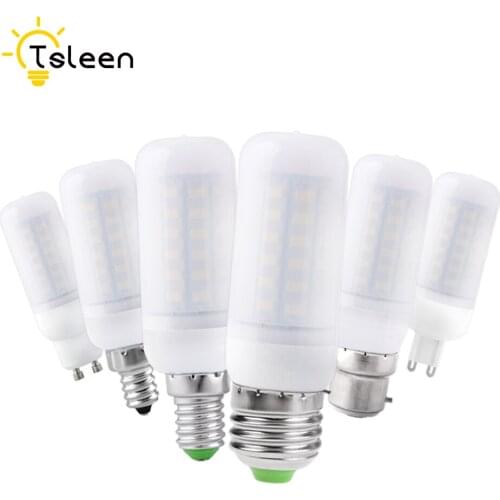 E27 LED Lamp E14 LED Bulb G9 B22 SMD5730 220V Corn Bulb 24 36 48 56 69 72LEDs Chandelier Candle LED Light For Home Decoration