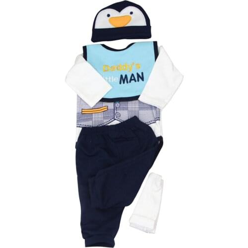 Tops Cloth Doll Pants with Hat Socks Bib Accessory for 22``-23 '' Reborn Girl