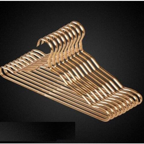 5pcs/lot Thickening space aluminum alloy hanger household seamless slip-resistant rack wet and dry dual-use support adult