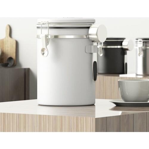Moisture-Proof Stainless Steel Sealed Tank Storage Coffee Beans Tea Coffee Bean Milk Powder Jar Tea Pot Kitchen Grains Box