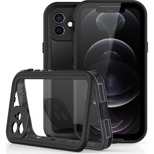 IP68 Real Waterproof Case For iPhone 12 Pro Max 12 Mini 11 Pro X 10 XR XS Max Clear Underwater Protection Water Proof Phone Case