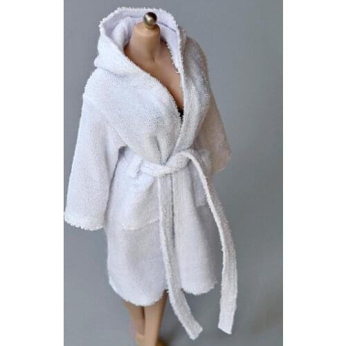 1/6 Unisex Hooded Bathrobe Clothes Fit 12" Female /Male TBL HT Figure Body In Stock