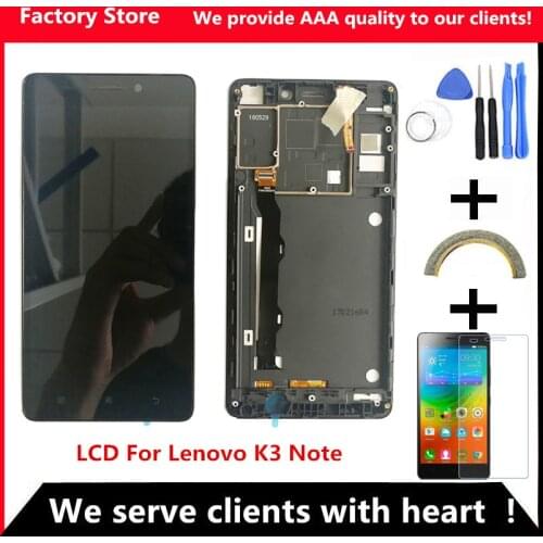 5.5 Inch 100% Tested AAA Quality LCD+Frame For Lenovo K3 Note Lcd Display Screen+Digitizer Touch Screen For Lenovo K3 Note