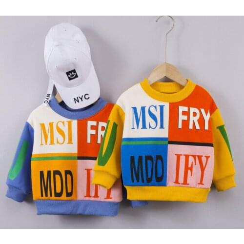 Winter warm Baby Boys Sweatshirt chicken Cotton T Shirt For Boy 2 Colors Tops For Kids Tees Shirt Children Outwear 0-5Years