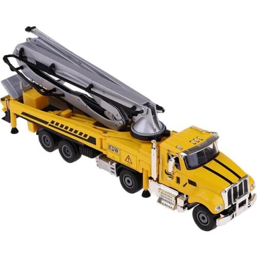 1:55 Diecast Alloy American Engineering Truck Model Cement Pump Vehicle Toy