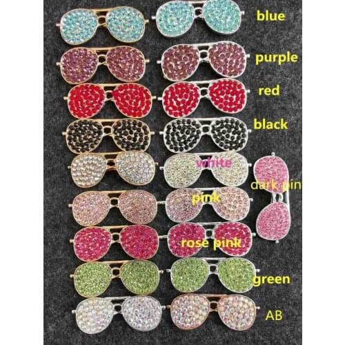 10pcs per lot Cell Phone Case DIY Charms Alloy Sunglasses glass Decoration
