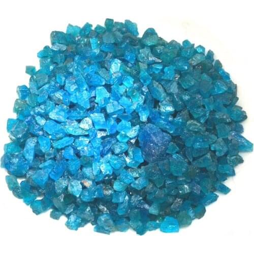 100g raw Natural blue apatite quartz crystal mineral specimen tumbled stone loose phosphorite gemstone gravel for decorative