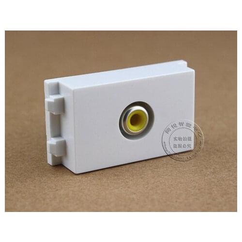 128 Type Yellow Audio Information Module Socket Module Connector Outlet Adapter