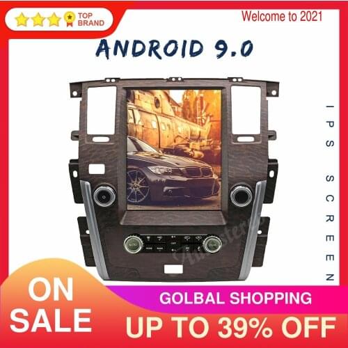 128G 13.6Inch Android 9.0 For NISSAN PATROL Y62 2010+ Tesla Style Car GPS Navigation Autoradio HeadUnit Multimedia Player Stereo