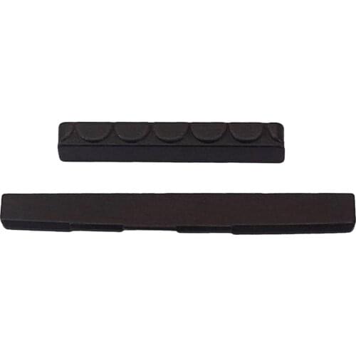 2pcs 6 String Classical Guitar Bone 80mm Guitar Ebony Saddle Guitar Bridge 52mm Guitar Nut Guitar Pins Puller Replacement