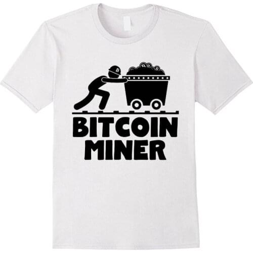 2019 Fashion Summer t-shirt Bitcoin Mining Shirt Bitcoin Miner Funny and Nerdy Crypto Currency BTC Bitcoi... Tee shirt