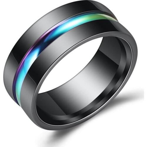 2021 Sale Fine Jewelry Jewelry Crystal from Swarovskis Fashion black color titanium steel ring creative models Fit Women and Men