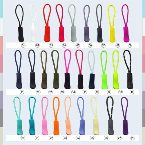 50Pcs High Quality Zipper Pull Cord Rope Pullers Zip Puller Replacement Ends Lock Zips Bags Clip Buckle Travel Accessories