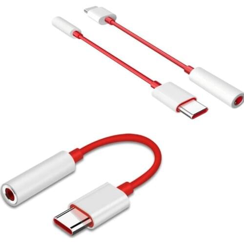 Original USB Type C To 3.5mm Earphone Jack Adapter Aux Audio For one plus 7 usb-c music converter cable For oneplus 6T 7 Pro