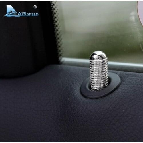 Airspeed 4pcs Door bolt Lock Pin Auto Interior Decoration for Mercedes Benz C W205 GLC GLE E W213 CLA GLA A Class Accessories