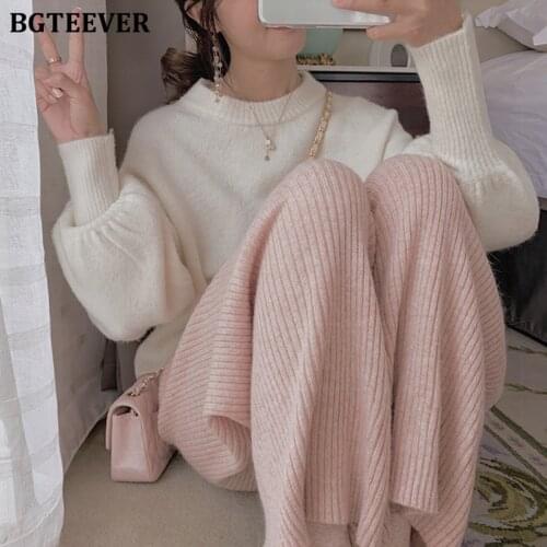 BGTEEVER Women's Knitted Trousers