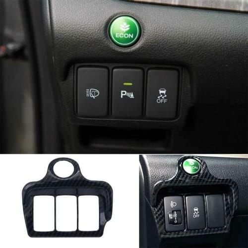 For Honda CR-V CRV 2012 2013-2016 Carbon Fiber Headlight Button Frame Cover Trim Car modification Auto parts
