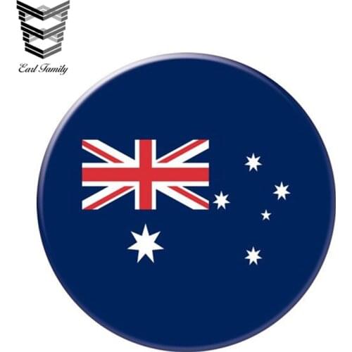 EARLFAMILY 13cm x 13cm Auto Moto Bike Suitcase Laptop Flag Round Australia Decal Reflective Car Sticker Waterproof Car Styling