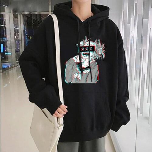 My Hero Academic Himiko Toga Printing Hoodies Sweatshirt Men Oversize Harajuku Tracksuit Winter Pullover Streetwear Male Hoodies