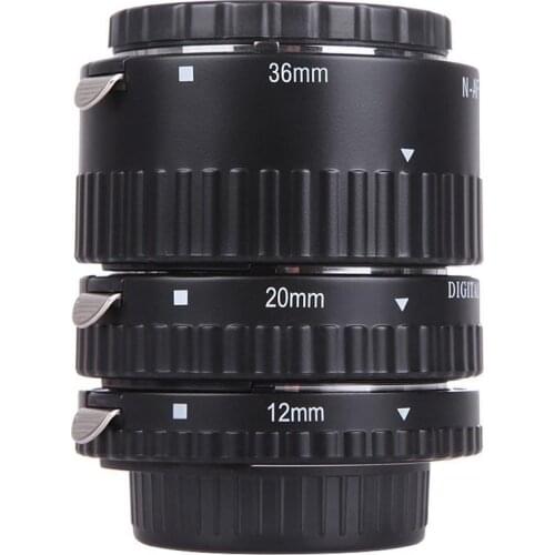 Auto Focus Macro Extension Tube Set Metal Mount for Nikon AF AF-S DX FX SLR Cameras