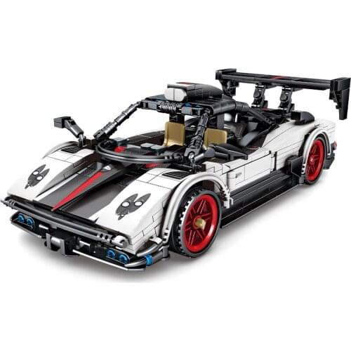 Technic Creator Paganied Super Racing Sports Pull Back Car Building Blocks Kit Bricks Classic Model Kids Toys For Children Gift