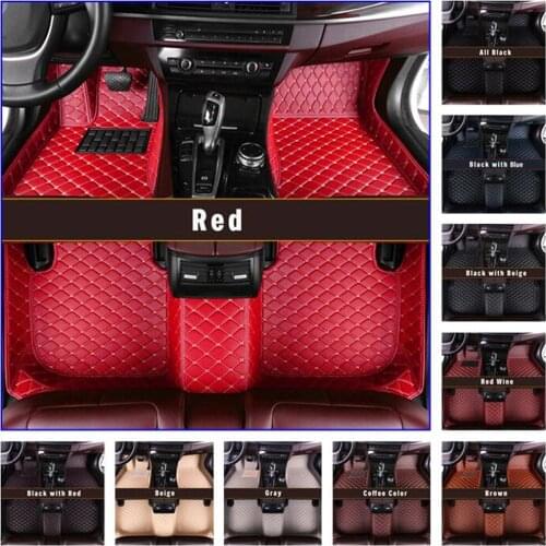 Custom Leather Car Floor Mats For Skoda Superb Fabia Octavia Rapid Yeti Combi Karop Kodiaq Auto Foot Mat Car Styling Accessories