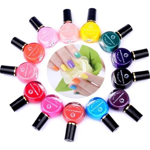 Hot 26 Colors 1 Piece Candy Color Nail Art Stamping Polish Women Beauty DIY Holograph UV Lamp Gel Nail Care Lacquer Quick-drying