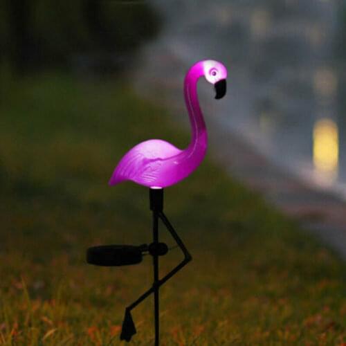 Landscape Lighting Pink Flamingo Solar Power Lawn Dector Garden Stake Landscape Lamp Outdoor Lights