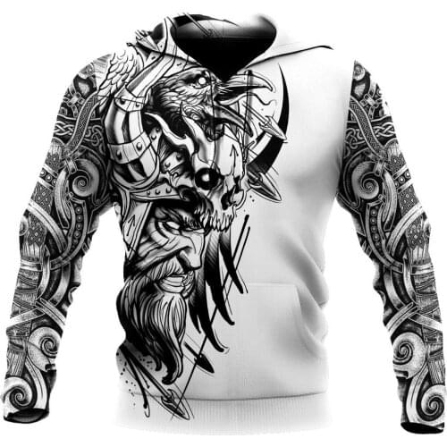 Love Viking tattoos 3D Full Print Hoodie Men Women Harajuku Zipper Pullover Sweatshirt Casual Unisex Jacket Tracksuit Hooded