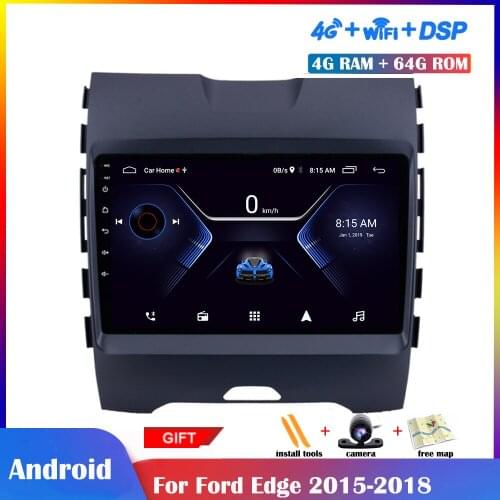 9 inch Android Multimedia Player For Ford Edge 2015-2018 Car Radio Stereo Navigation DSP Touch IPS Screen Wifi Bluetooth