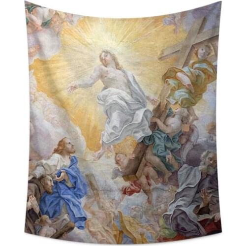 Jesus Christ Tapestry Wall Hanging Carpet Drop Shipping Polyester Large Wall Fabric Blanket