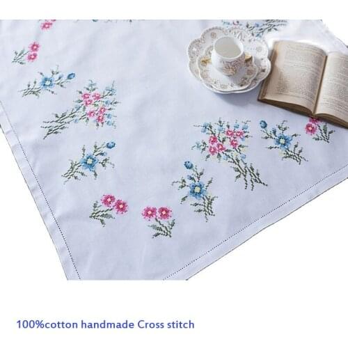 NEW lace 100%cotton handmade Cross stitch Tablecloth tea dining Table Cover cloth kitchen Christmas Wedding party home decor