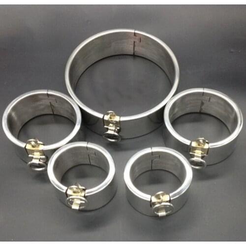 Sex bdsm women collars legcuffs handcuffs high 5cm stainless steel 3pcs/set fetish sex toys for couples bdsm bondage set
