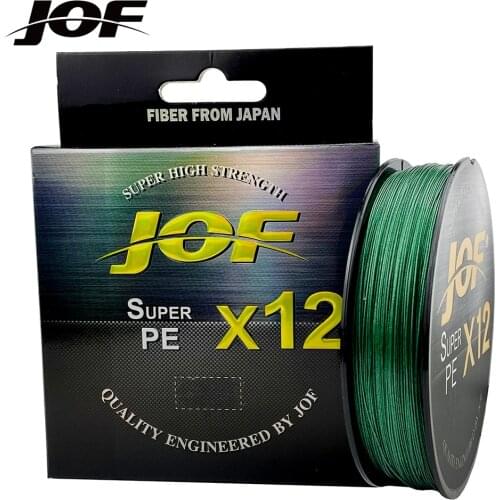JOF 500M 300M 100M PE Braided Fishing Line 12 Strand 25-92LB Multifilament Fishing Line for Carp Fishing Wire
