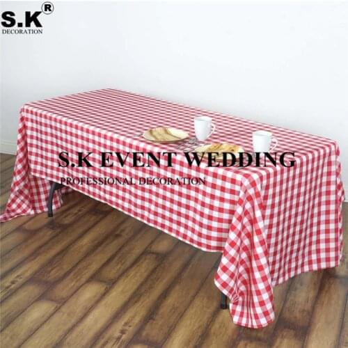 Nice Looking Buffalo Plaid Tablecloth Rectangular Checkered Polyester Table Cloth For Wedding Banquet Event Home Decoration