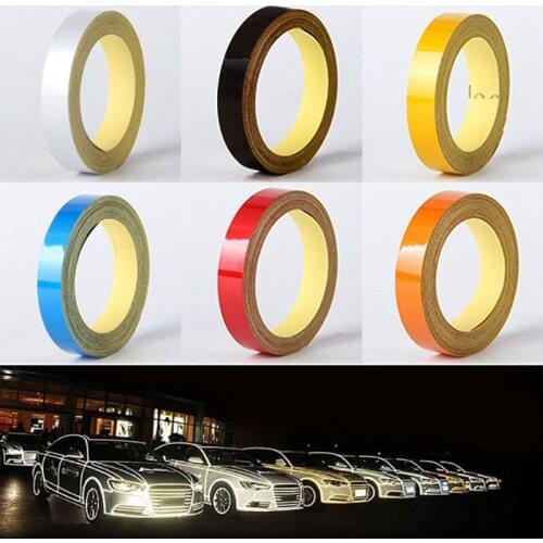 Night Car Warning Reflective Tape 1cm*5meter Automotive Body Motorcycle Decoration Reflective Strips