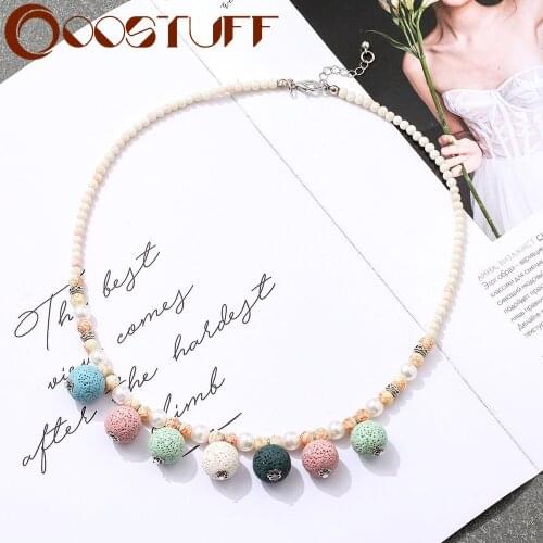 Vintage Jewelry for Women Accessories Necklace Neck Choker Colored Beads Best Friends Bohemian Christmas Gift Suspension Pendant