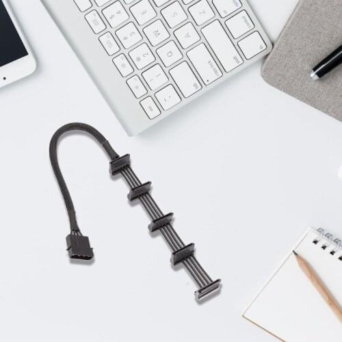 High Quality 1 Pcs Practical Durable PC Server 4 pins IDE Molex 1 to 5 SATA Cabl